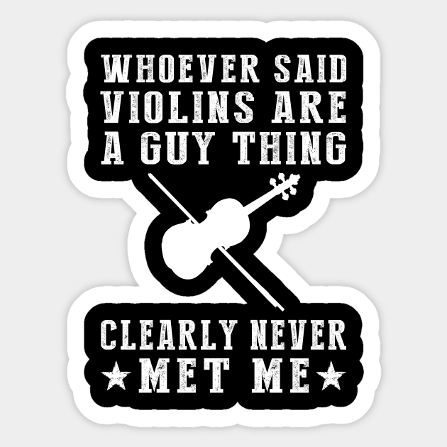 Violin Virtuosa - Breaking Gender Stereotypes with a Playful Twist! Sticker by MKGift